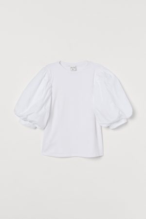 H&M x Johanna Ortiz Puff-sleeved white top